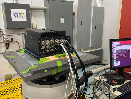 Rugged Server Undergoing Shock and Vibration Testing